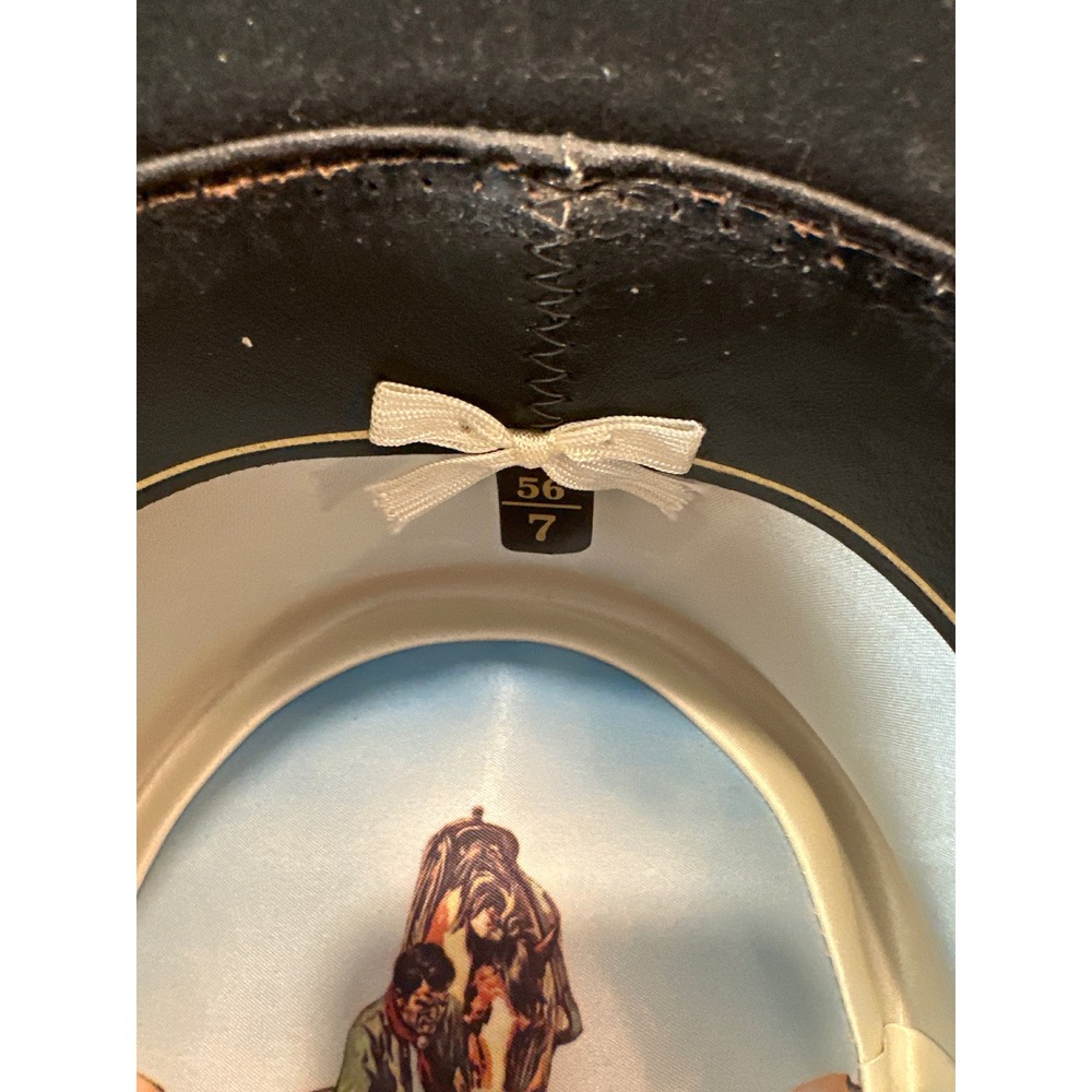VTG John B Stetson 4X Beaver Felt Cowboy Hat Black Size 7 56 Made USA XXXX w/box - Picture 7 of 14